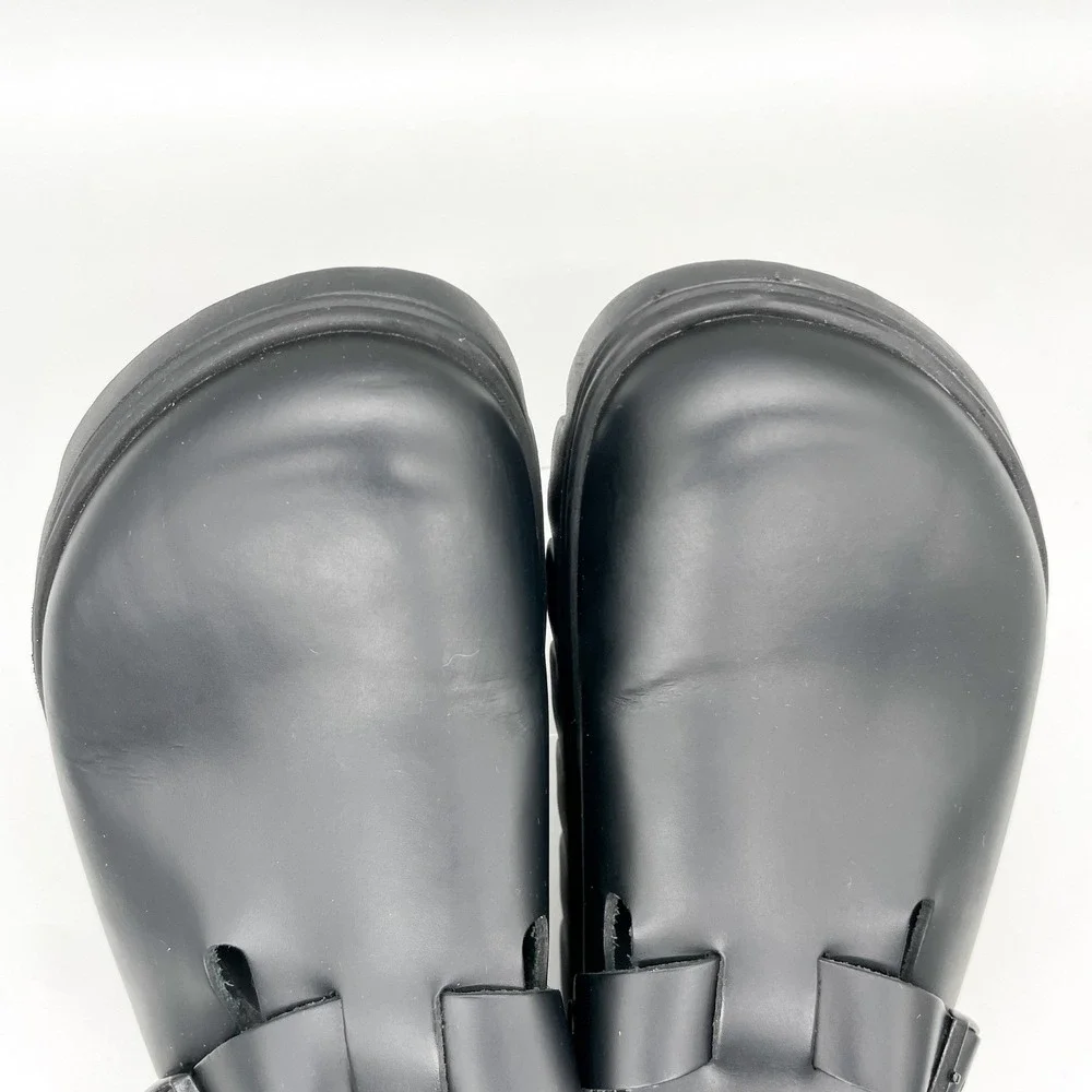 Birkenstock Papillio Boston Chunky Clog Womens 9 Shari Black Leather Platform